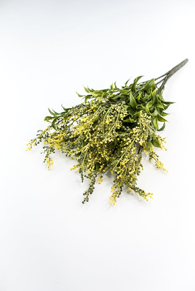 Artificial Sedum Bush - Green Yellow - Greenery MarketFBS039 - YE