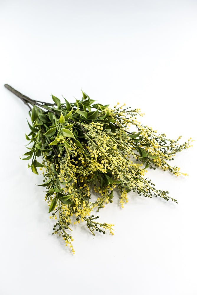 Artificial Sedum Bush - Green Yellow - Greenery MarketFBS039 - YE