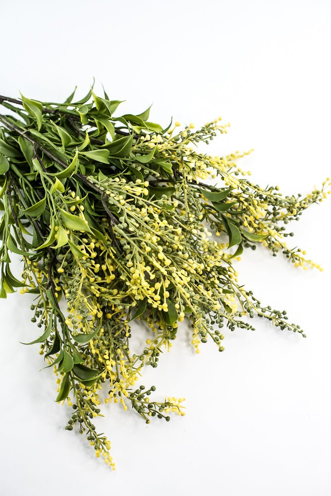 Artificial Sedum Bush - Green Yellow - Greenery MarketFBS039 - YE