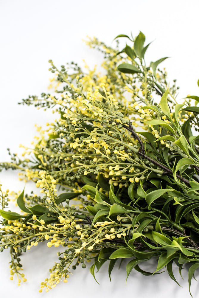 Artificial Sedum Bush - Green Yellow - Greenery MarketFBS039 - YE