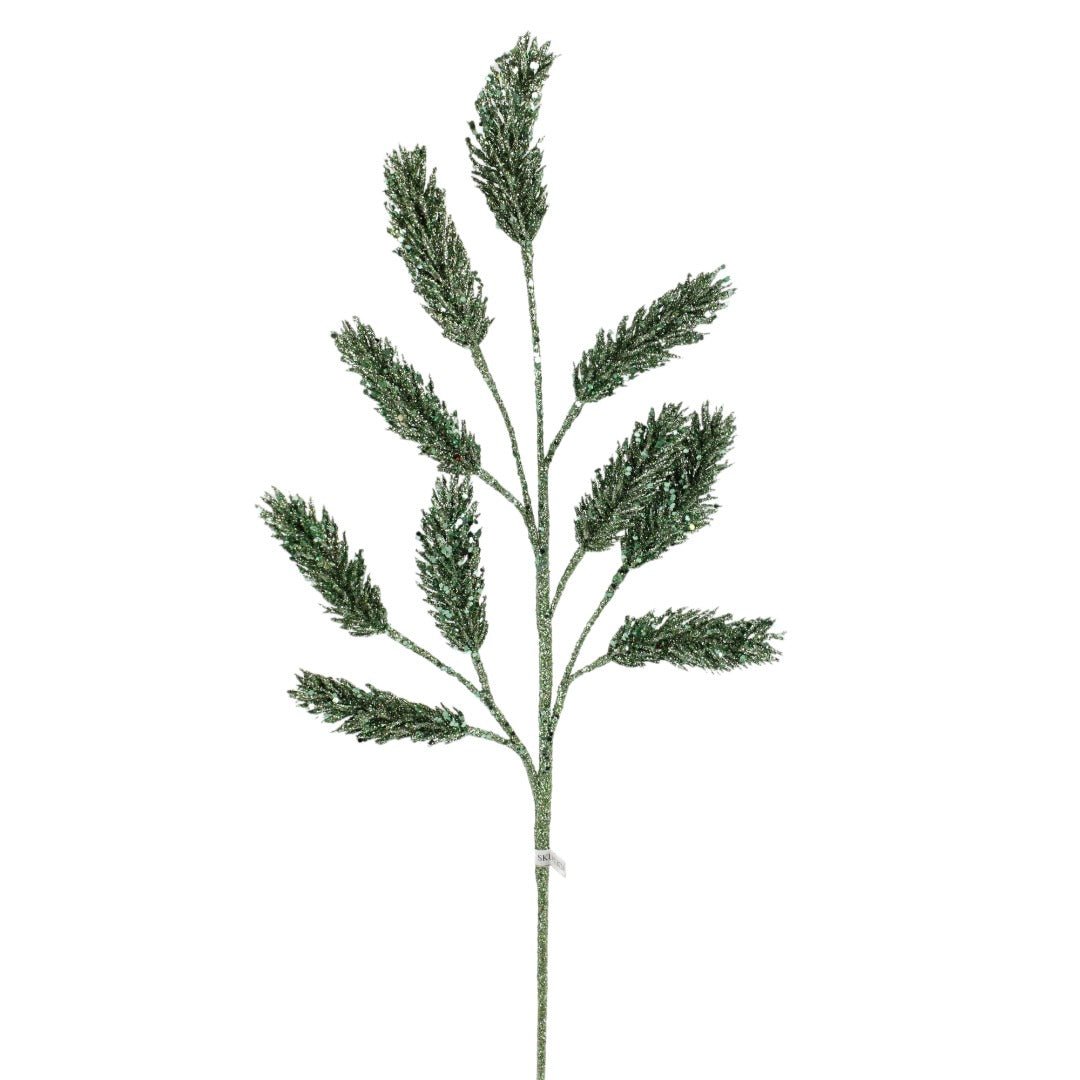 Artificial Slate Green Glitter Pine Spray - 24.5" - Greenery MarketArtificial Flowers218724