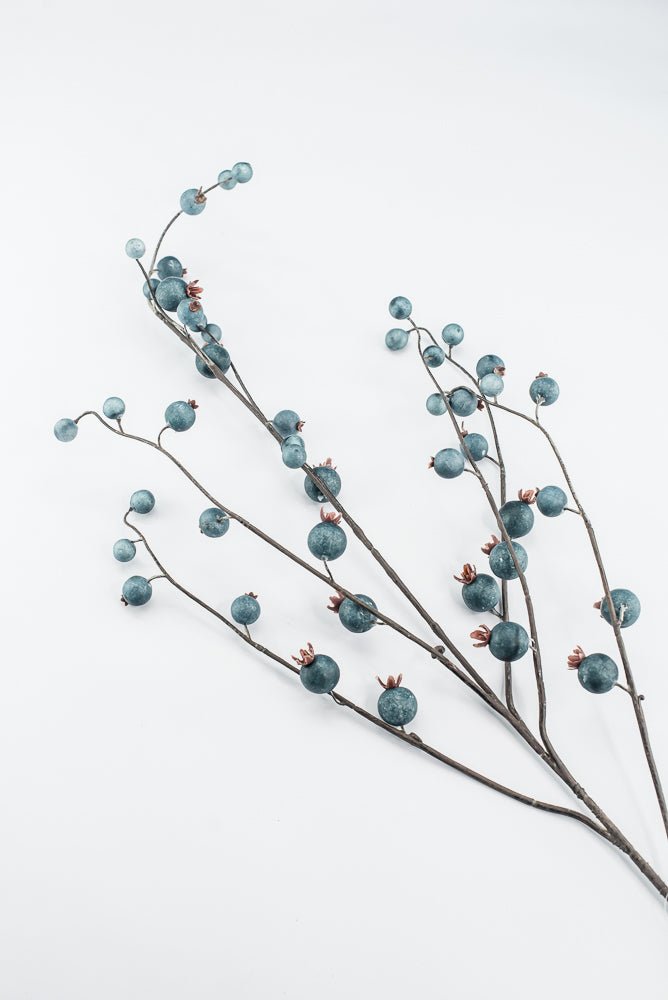 Artificial, Smoke Blue Crabapple Spray - 40" - Greenery MarketArtificial Flora85085-BL