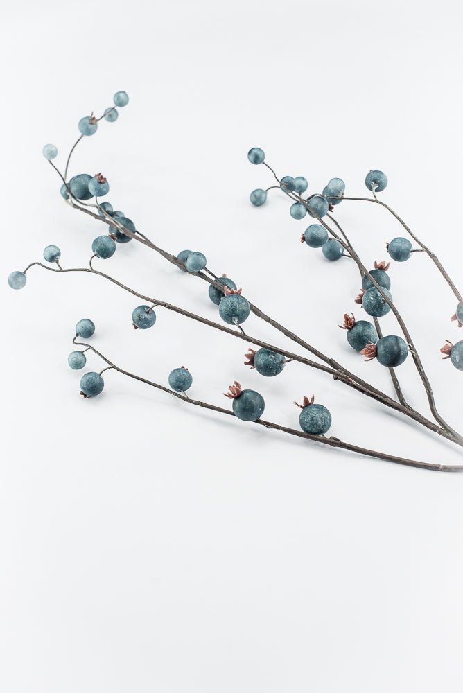 Artificial, Smoke Blue Crabapple Spray - 40" - Greenery MarketArtificial Flora85085-BL
