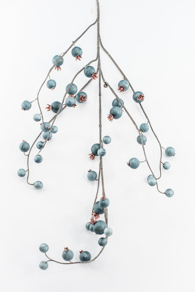 Artificial, Smoke Blue Crabapple Spray - 40" - Greenery MarketArtificial Flora85085-BL
