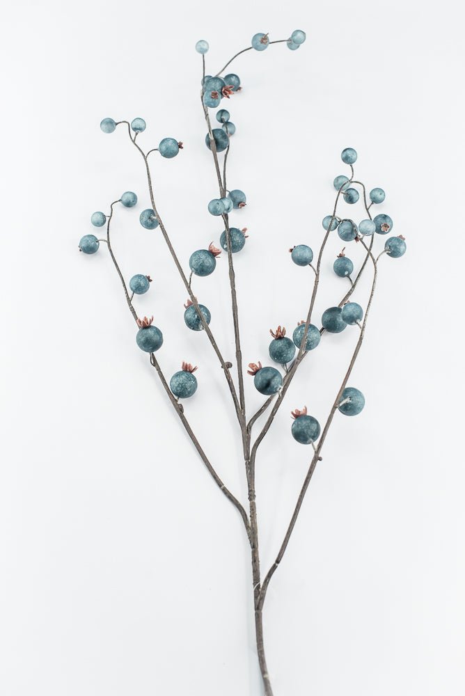 Artificial, Smoke Blue Crabapple Spray - 40" - Greenery MarketArtificial Flora85085-BL