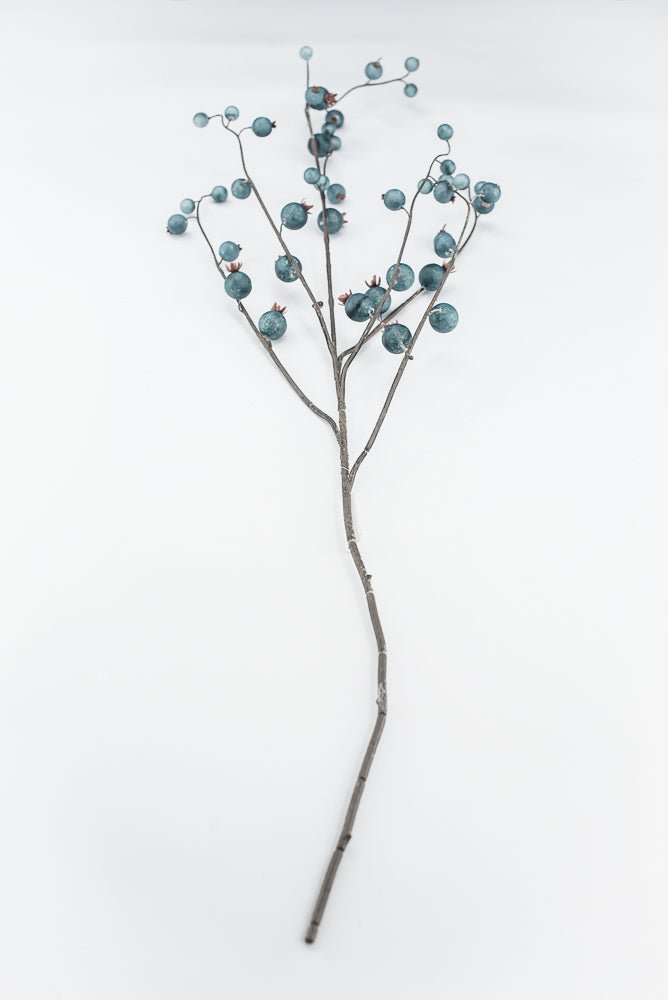 Artificial, Smoke Blue Crabapple Spray - 40" - Greenery MarketArtificial Flora85085-BL