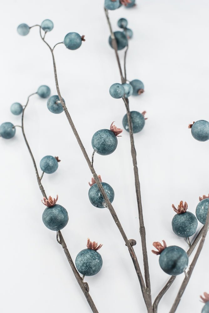 Artificial, Smoke Blue Crabapple Spray - 40" - Greenery MarketArtificial Flora85085-BL