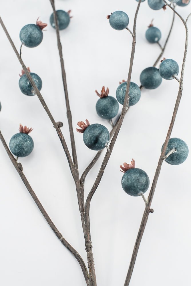 Artificial, Smoke Blue Crabapple Spray - 40" - Greenery MarketArtificial Flora85085-BL