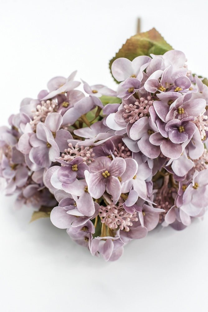 Artificial, Smoke Lavender, Hydrangea Bush - 17" - Greenery MarketArtificial Flora85981-LV