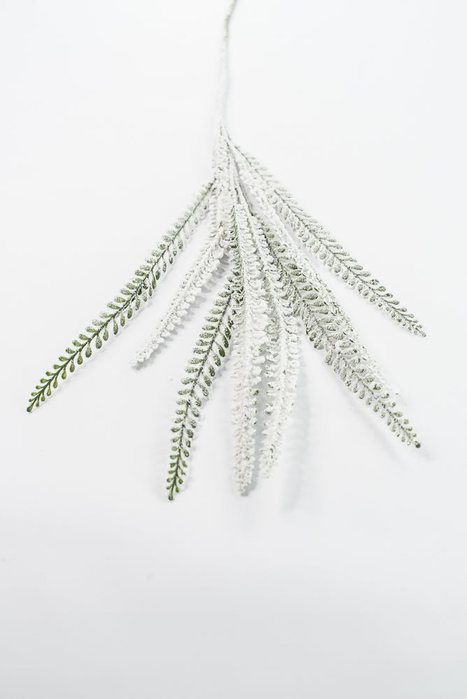 Artificial Snow Button Leaves Spray - 32" - Greenery MarketArtificial Flora86891SNOW