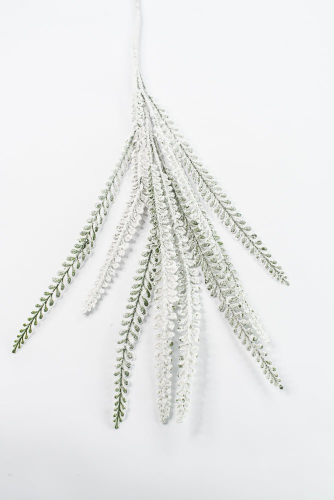 Artificial Snow Button Leaves Spray - 32" - Greenery MarketArtificial Flora86891SNOW
