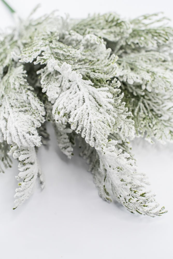 Artificial Snow Cedar Bush - 22" - Greenery Market86935SNOW