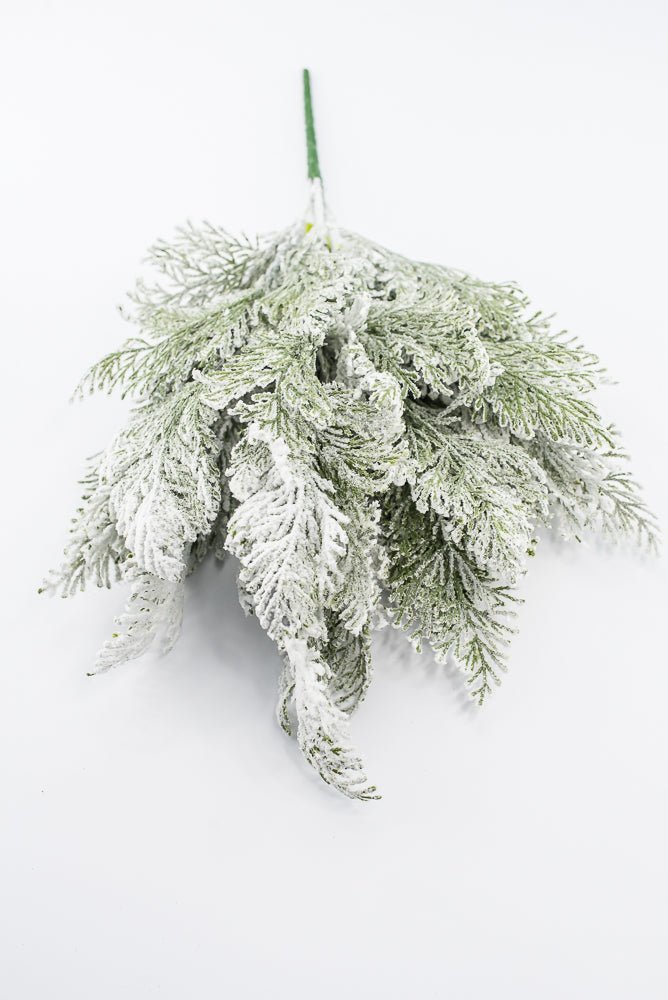 Artificial Snow Cedar Bush - 22" - Greenery Market86935SNOW