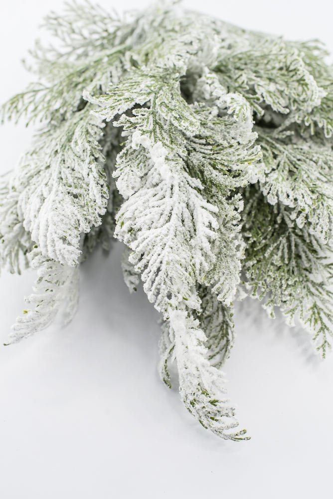 Artificial Snow Cedar Bush - 22" - Greenery Market86935SNOW