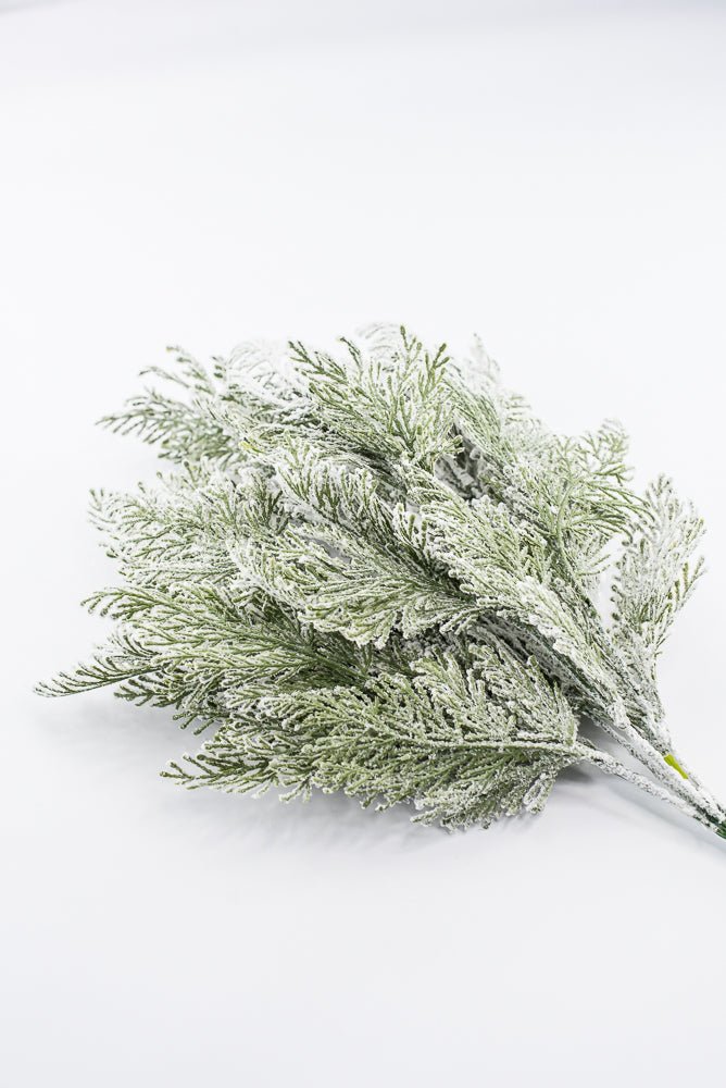 Artificial Snow Cedar Bush - 22" - Greenery Market86935SNOW