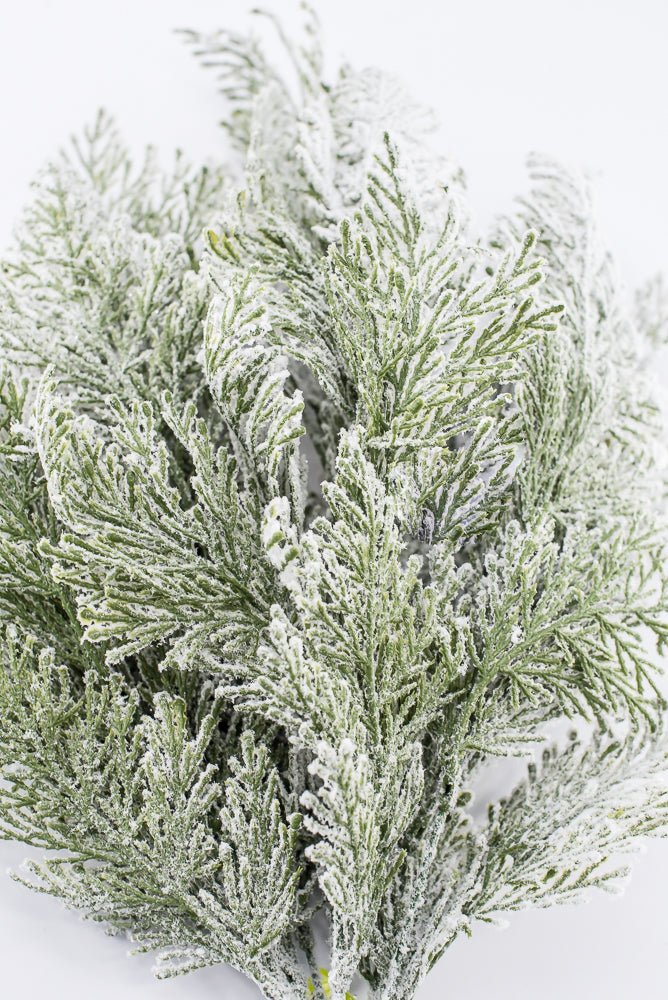 Artificial Snow Cedar Bush - 22" - Greenery Market86935SNOW