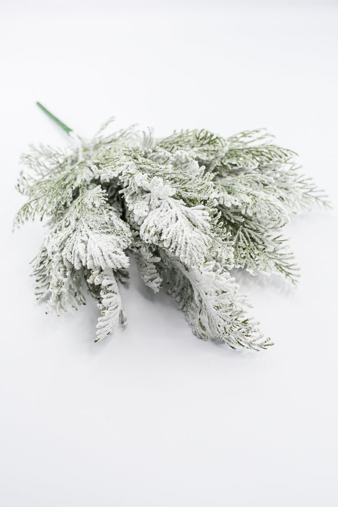 Artificial Snow Cedar Bush - 22" - Greenery Market86935SNOW