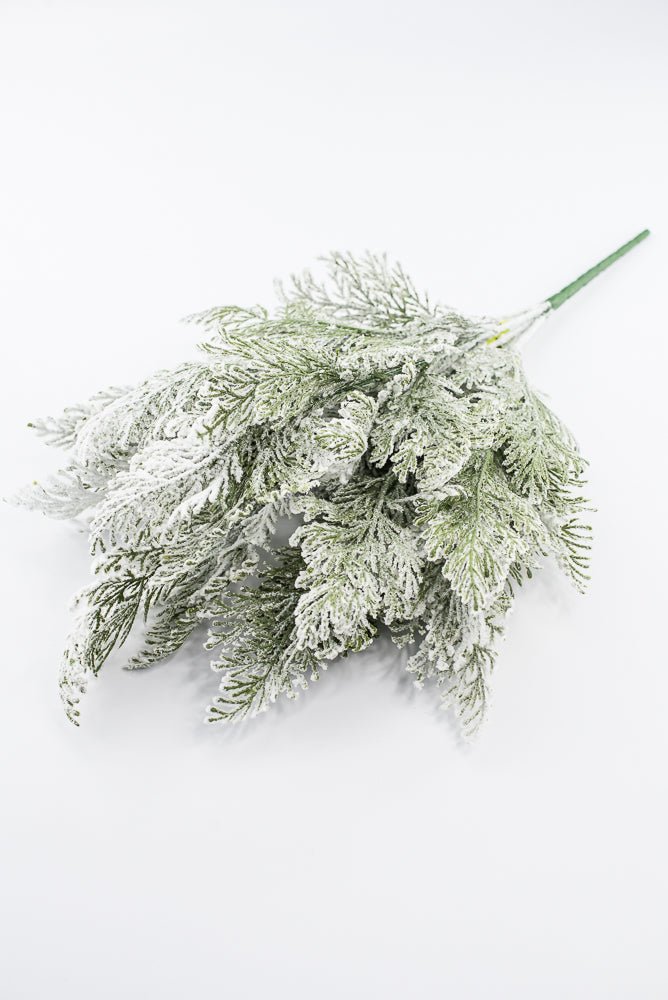 Artificial Snow Cedar Bush - 22" - Greenery Market86935SNOW