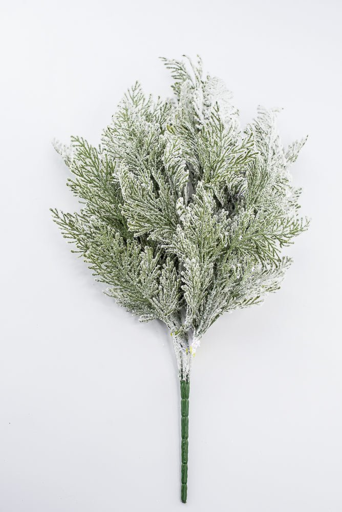 Artificial Snow Cedar Bush - 22" - Greenery Market86935SNOW