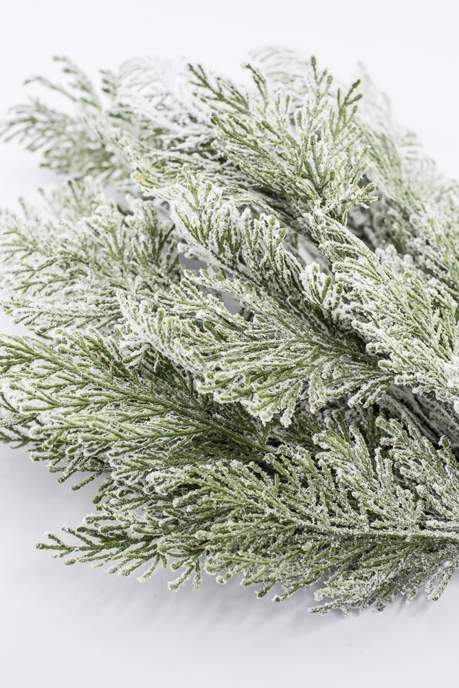Artificial Snow Cedar Bush - 22" - Greenery Market86935SNOW