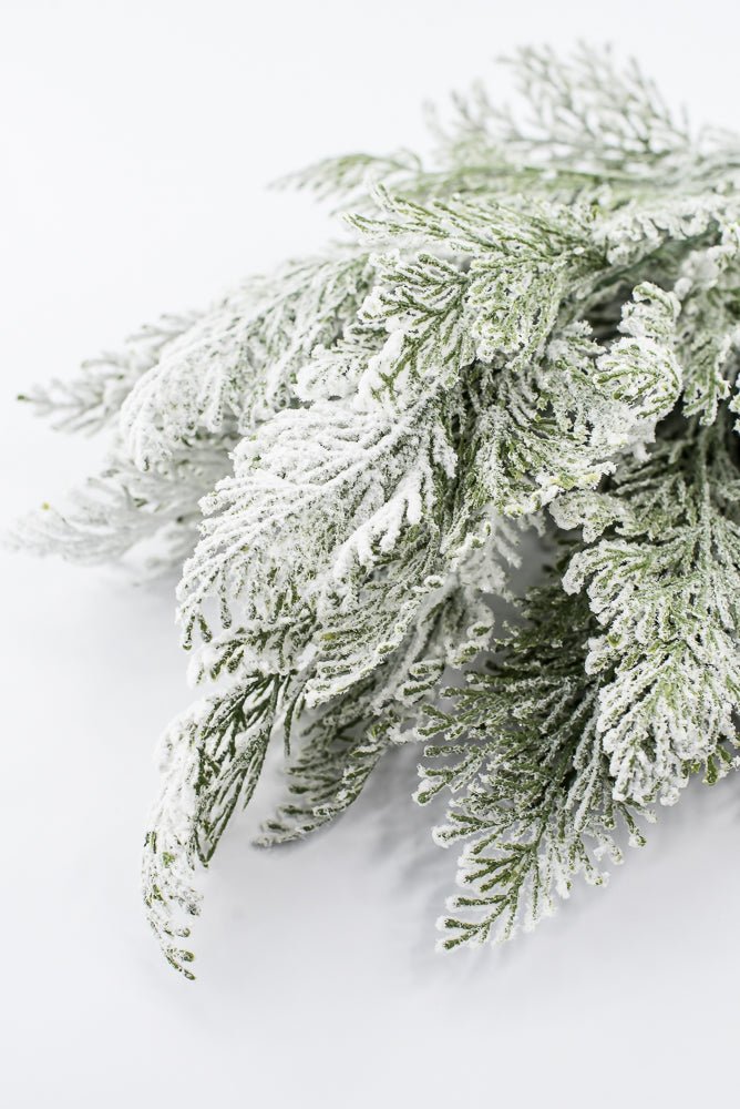 Artificial Snow Cedar Bush - 22" - Greenery Market86935SNOW