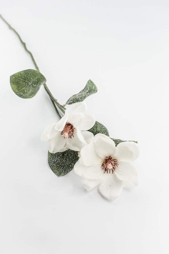 Artificial Snow Magnolia Spray - 30" - Greenery MarketArtificial Flora86953SNOW
