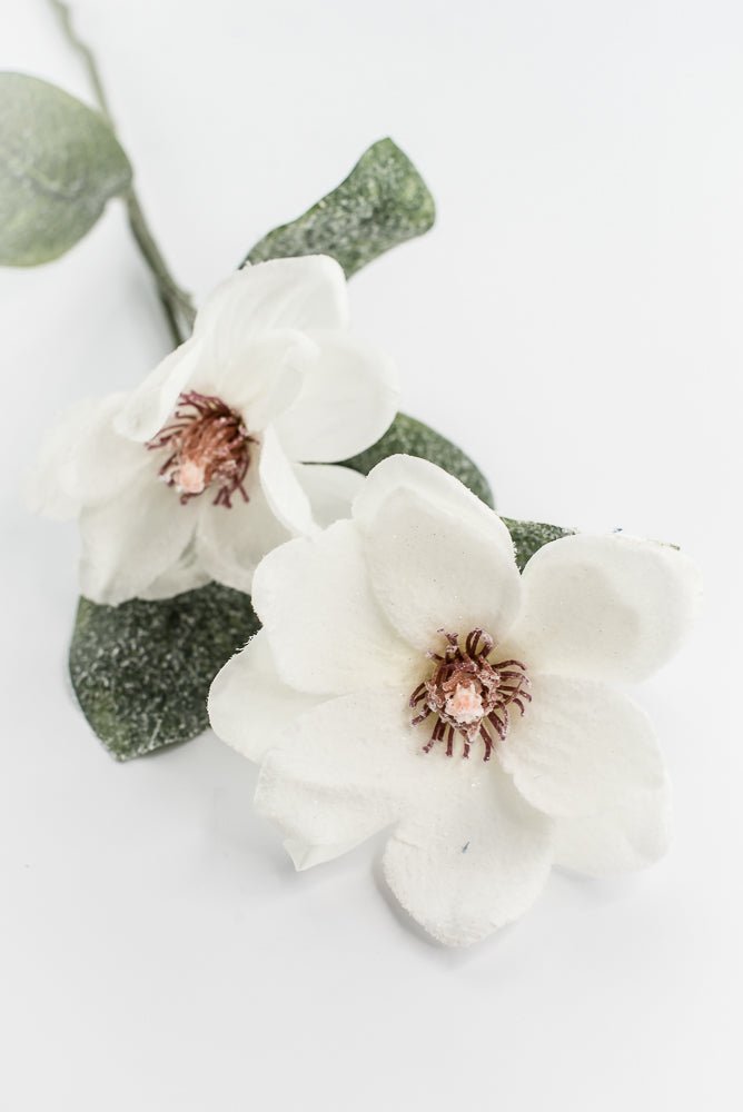 Artificial Snow Magnolia Spray - 30" - Greenery MarketArtificial Flora86953SNOW