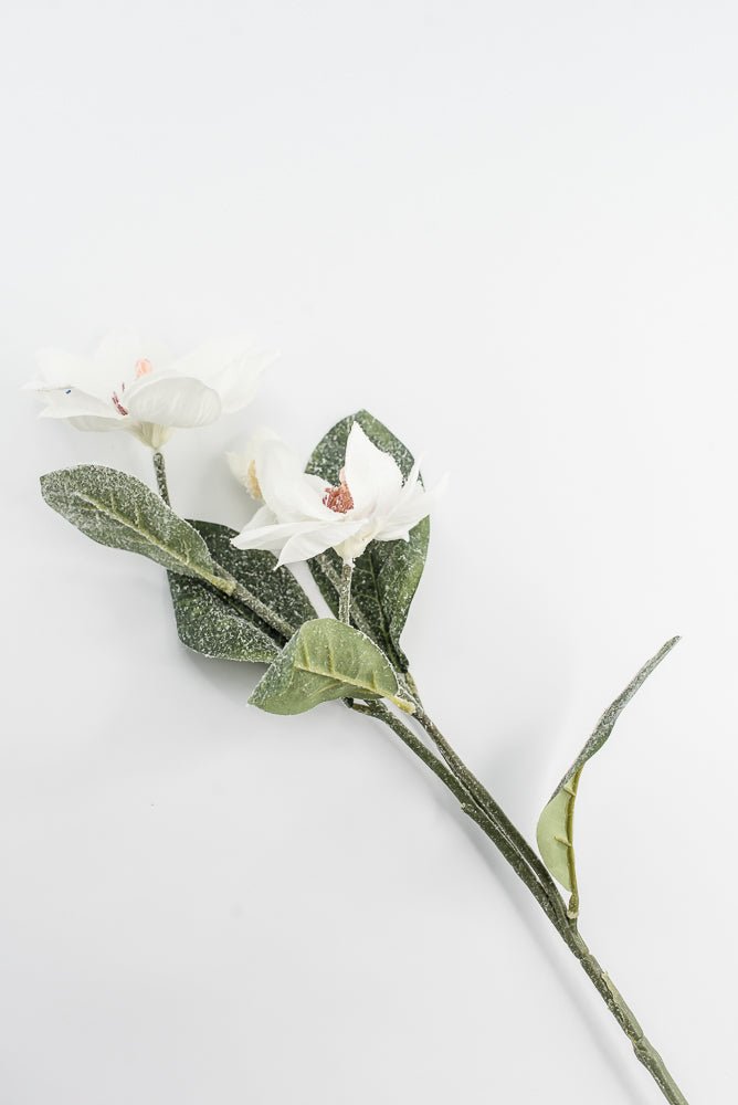Artificial Snow Magnolia Spray - 30" - Greenery MarketArtificial Flora86953SNOW