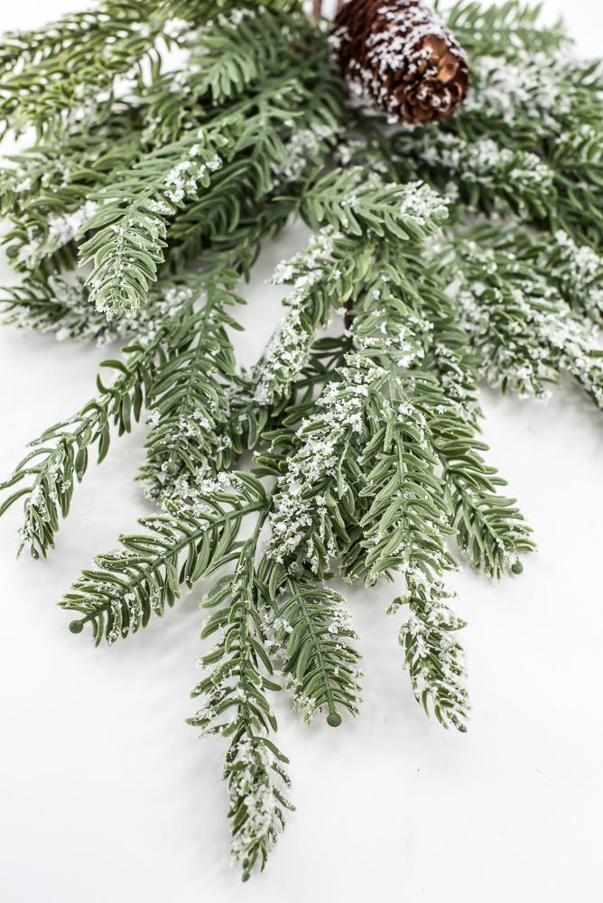 Artificial, Snowy Hemlock Spray - Greenery MarketgreeneryX1736/M-G