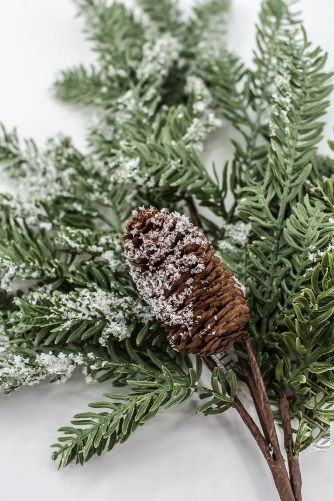 Artificial, Snowy Hemlock Spray - Greenery MarketgreeneryX1736/M-G