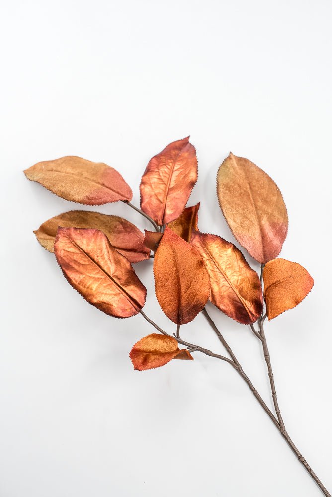 Artificial Spice Glamour Velvet Mulberry Leaves Spray - 27" - Greenery MarketArtificial FloraXF664-SPI