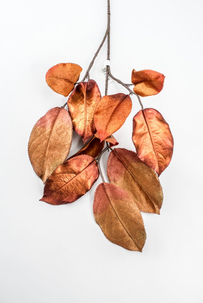 Artificial Spice Glamour Velvet Mulberry Leaves Spray - 27" - Greenery MarketArtificial FloraXF664-SPI