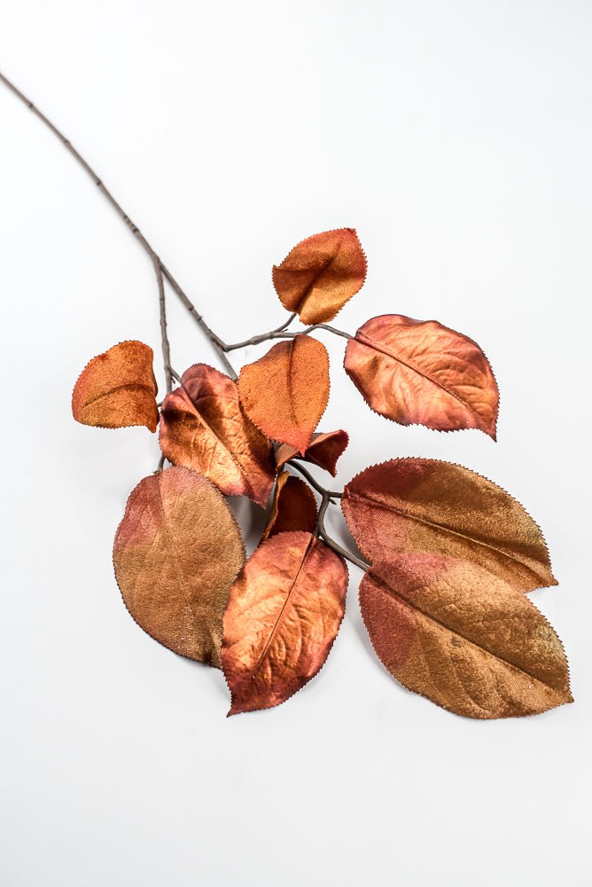Artificial Spice Glamour Velvet Mulberry Leaves Spray - 27" - Greenery MarketArtificial FloraXF664-SPI