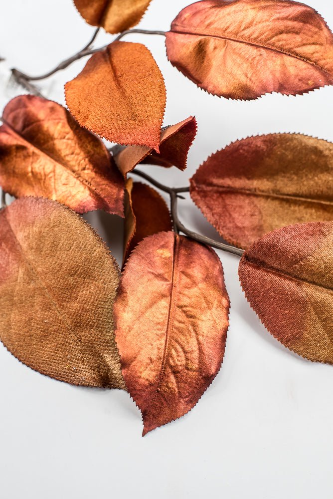 Artificial Spice Glamour Velvet Mulberry Leaves Spray - 27" - Greenery MarketArtificial FloraXF664-SPI