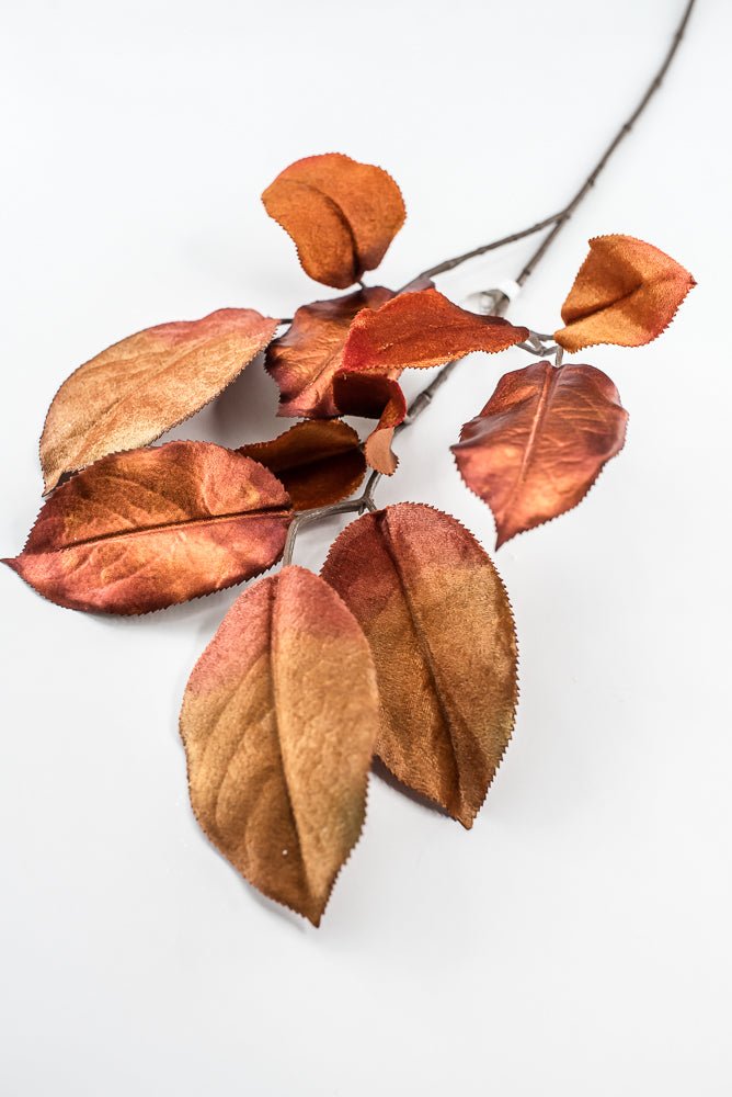 Artificial Spice Glamour Velvet Mulberry Leaves Spray - 27" - Greenery MarketArtificial FloraXF664-SPI