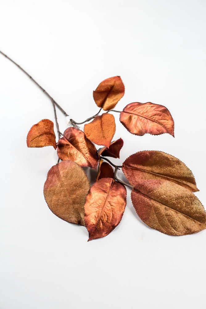 Artificial Spice Glamour Velvet Mulberry Leaves Spray - 27" - Greenery MarketArtificial FloraXF664-SPI