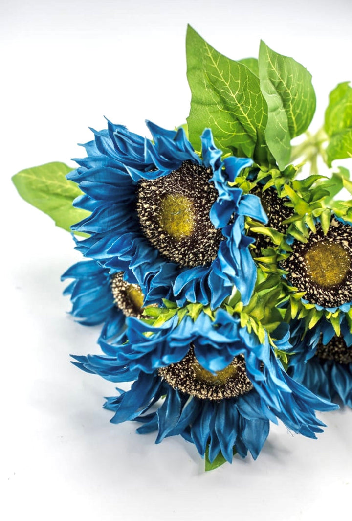 Artificial Sunflower flower bush - blue - Greenery Marketartificial flowers12051