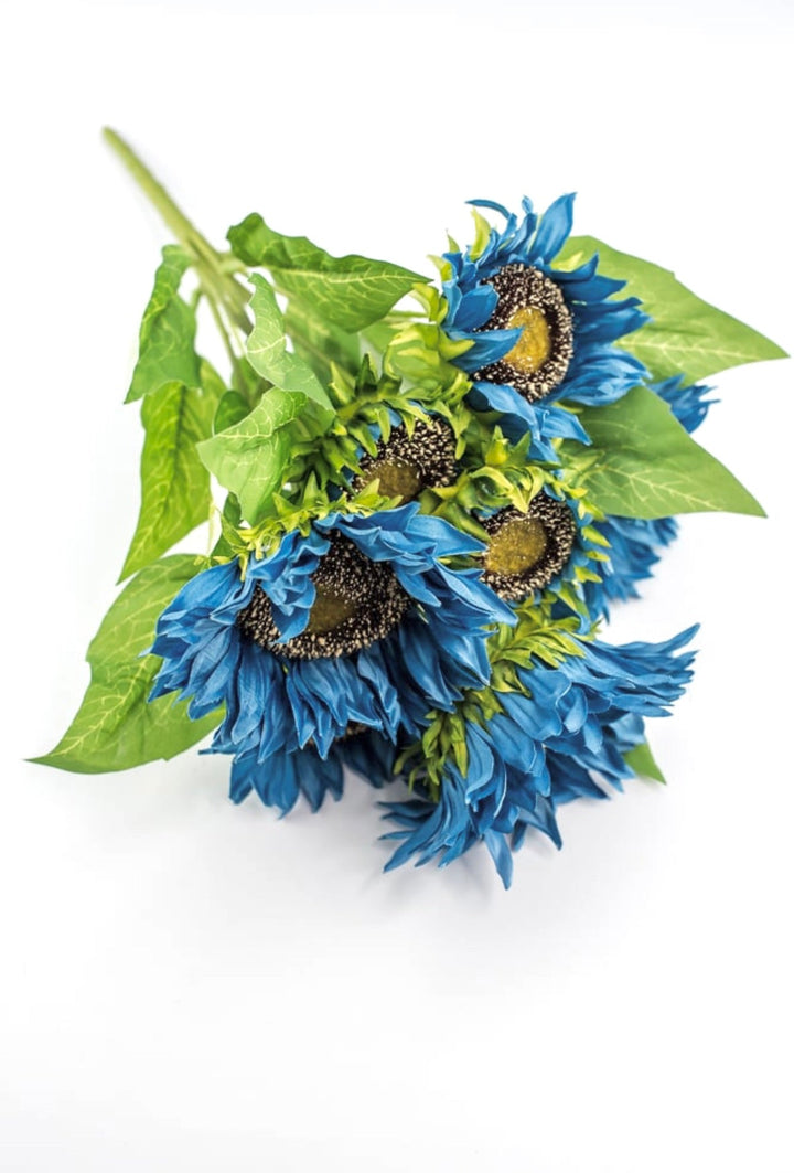 Artificial Sunflower flower bush - blue - Greenery Marketartificial flowers12051