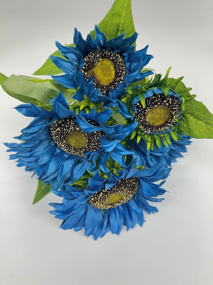 Artificial Sunflower flower bush - blue - Greenery Marketartificial flowers12051