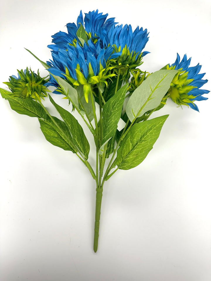 Artificial Sunflower flower bush - blue - Greenery Marketartificial flowers12051