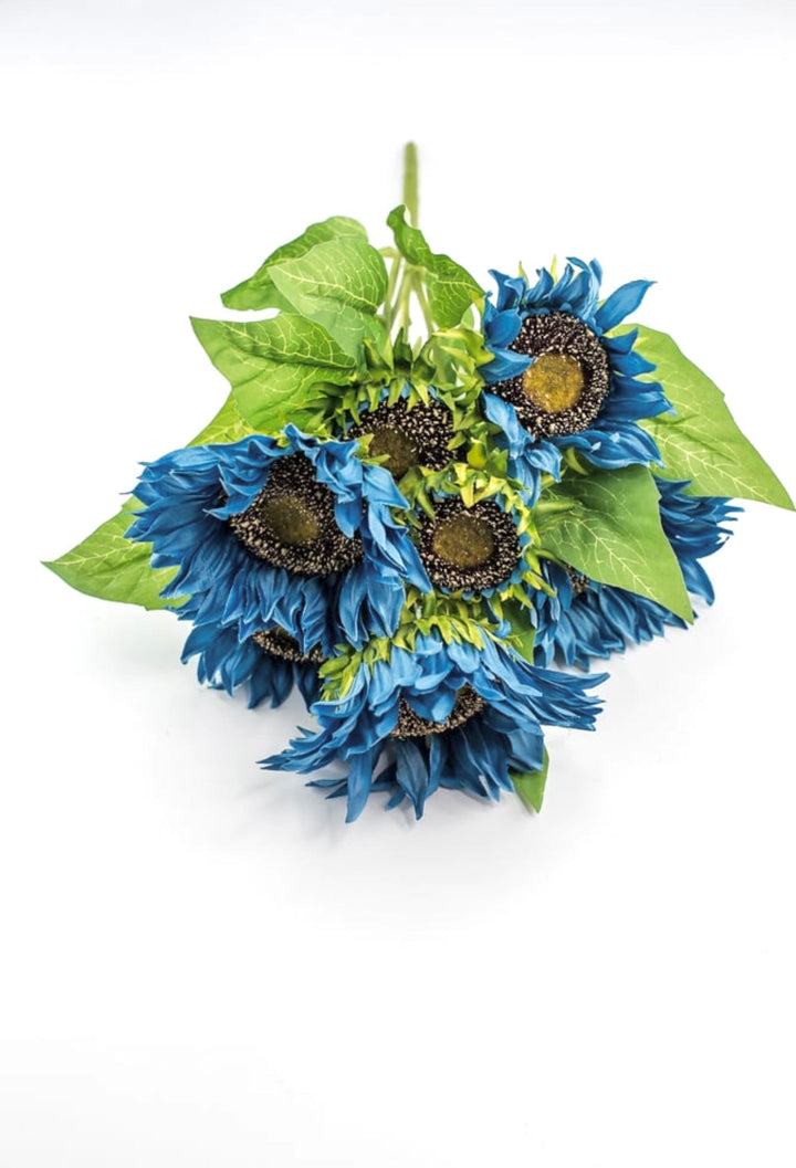 Artificial Sunflower flower bush - blue - Greenery Marketartificial flowers12051