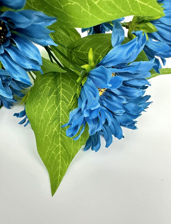 Artificial Sunflower flower bush - blue - Greenery Marketartificial flowers12053