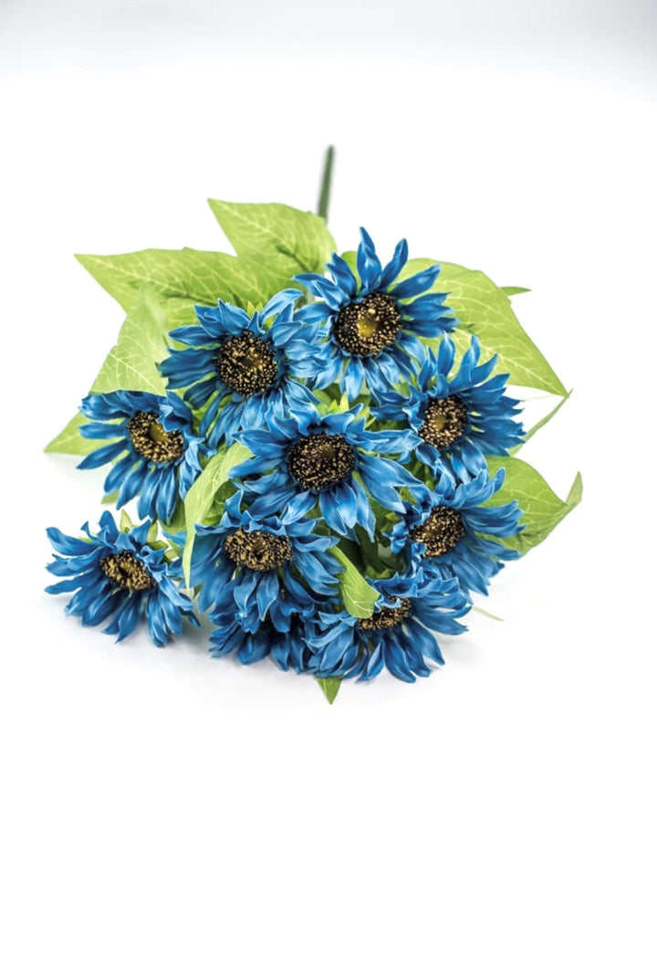 Artificial Sunflower flower bush - blue - Greenery Marketartificial flowers12053