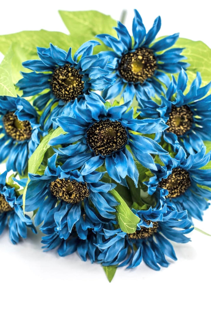 Artificial Sunflower flower bush - blue - Greenery Marketartificial flowers12053