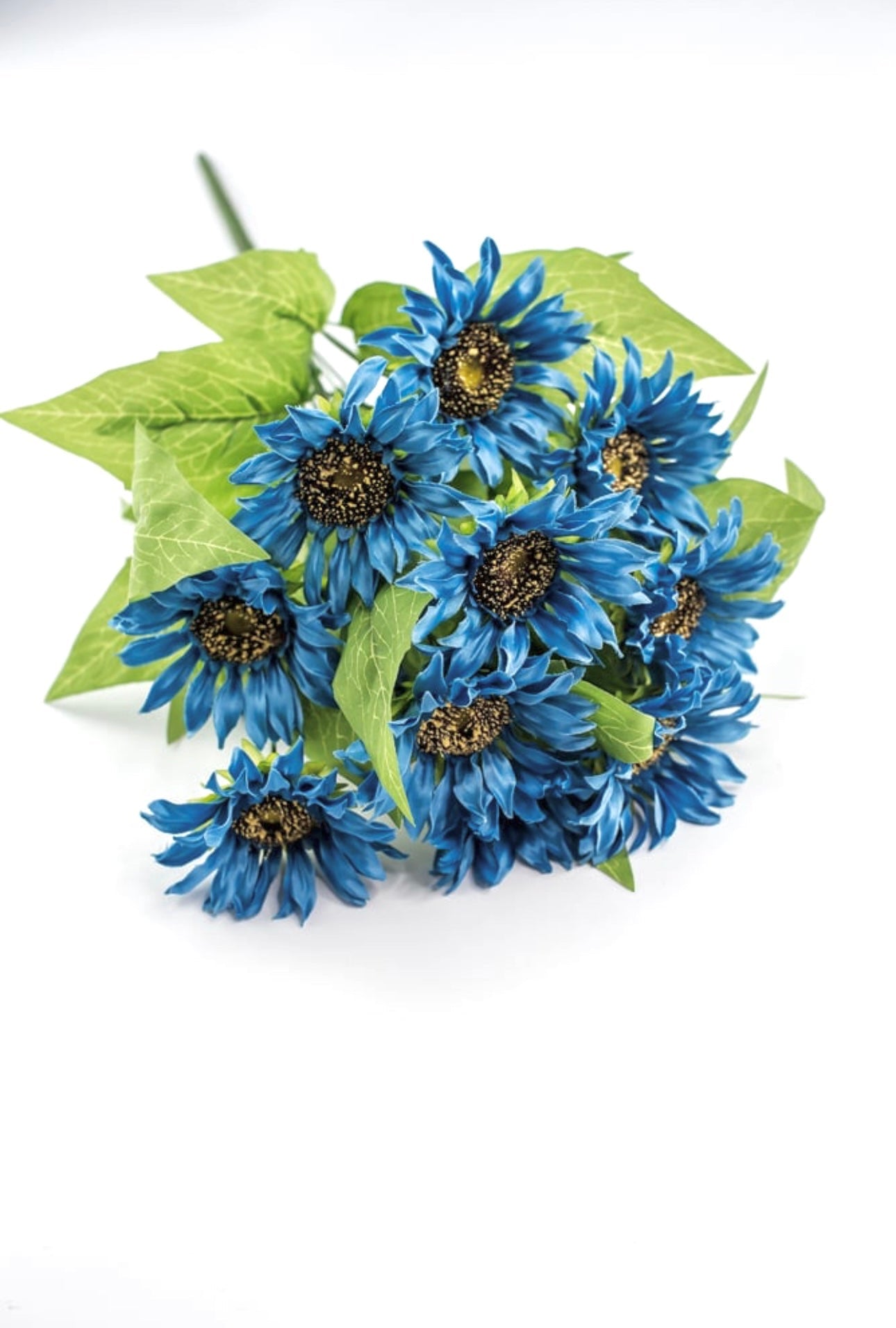 Artificial Sunflower flower bush - blue - Greenery Market