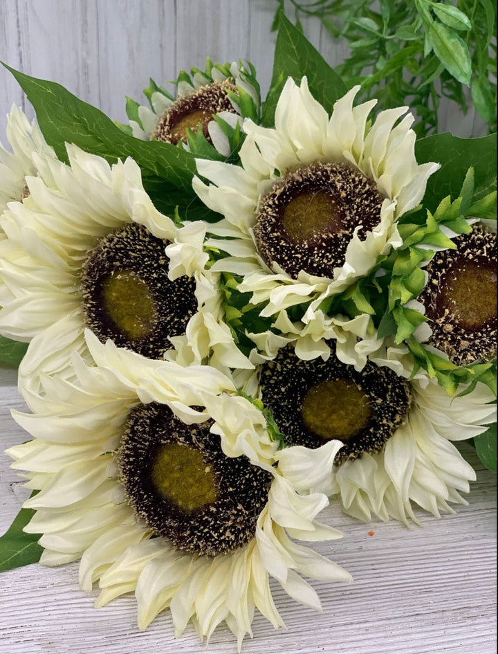 Artificial Sunflower flower bush - cream - Greenery Marketartificial flowers12021