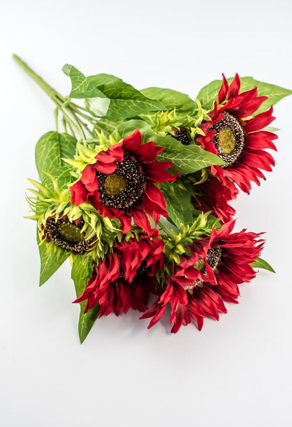 Artificial Sunflower flower bush - red - Greenery Marketartificial flowers12041