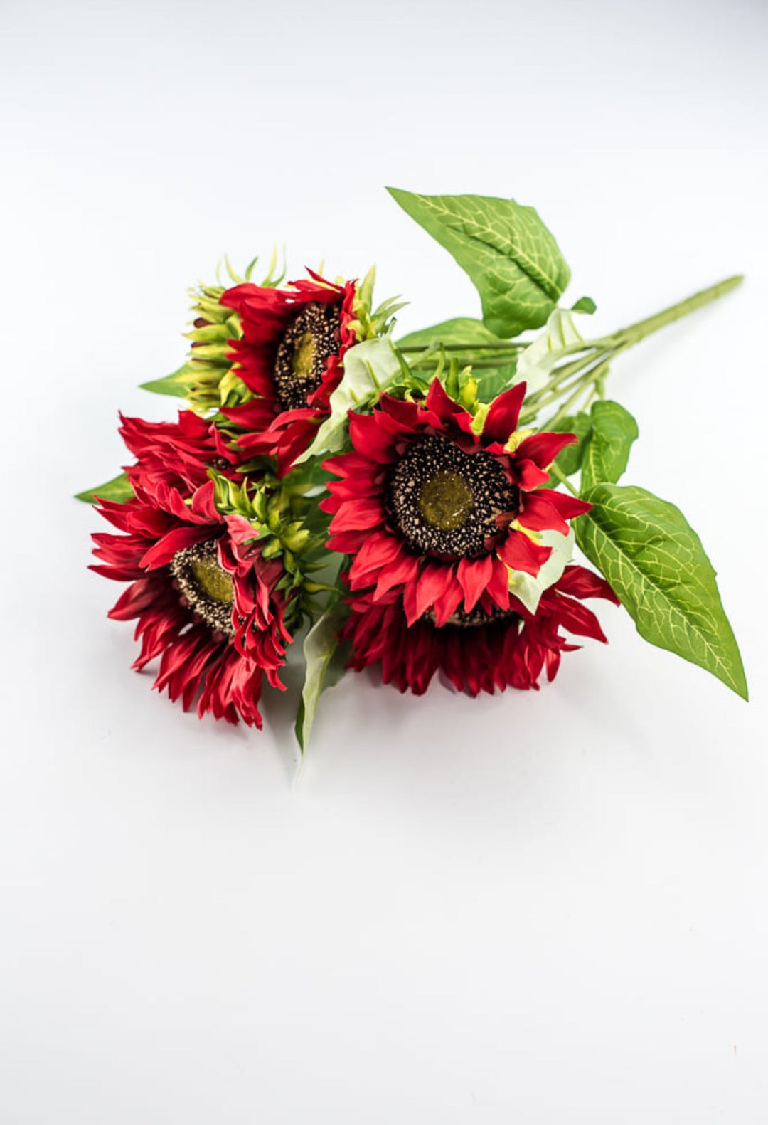 Artificial Sunflower flower bush - red - Greenery Marketartificial flowers12041