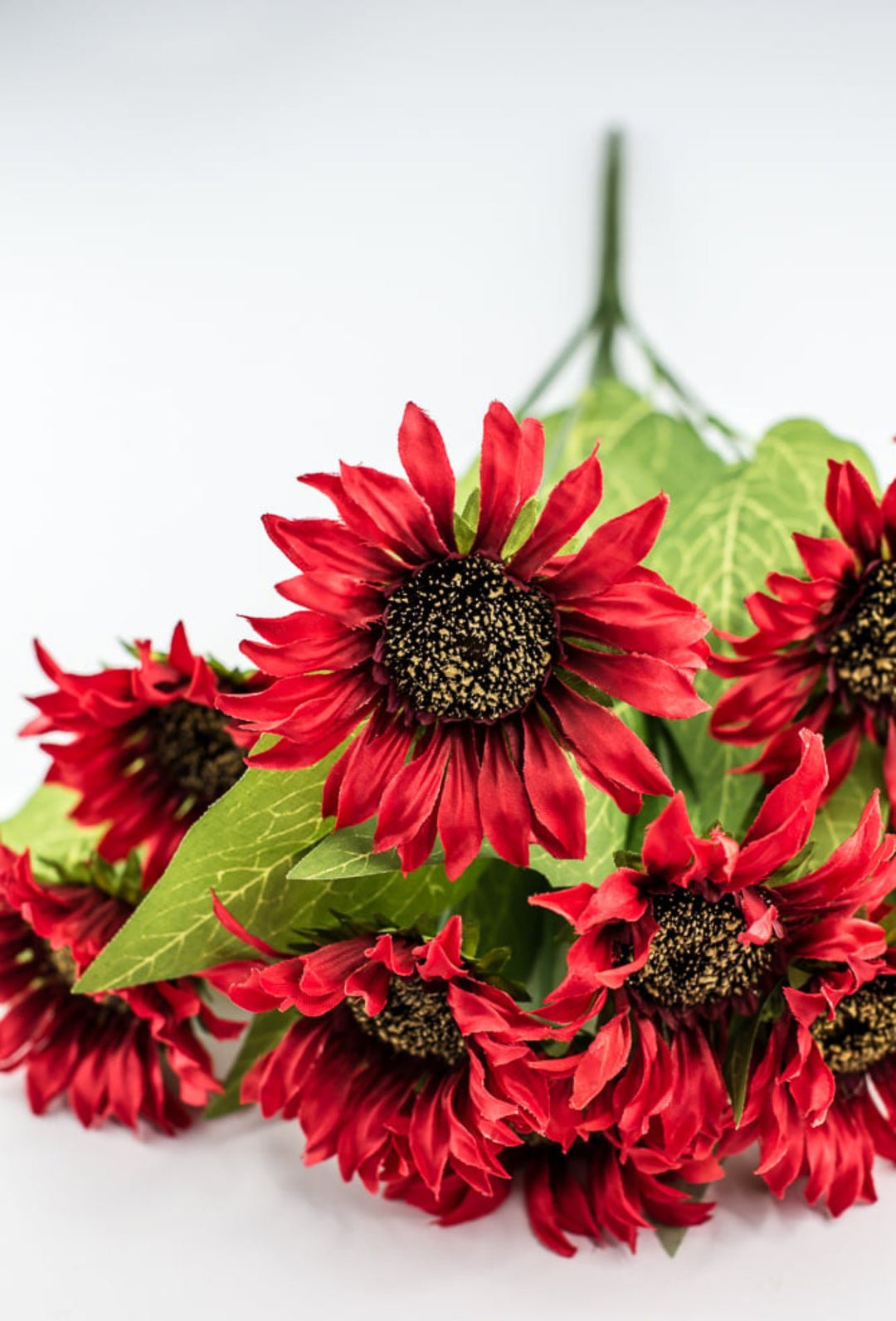 Artificial Sunflower flower bush - red - Greenery Marketartificial flowers12043