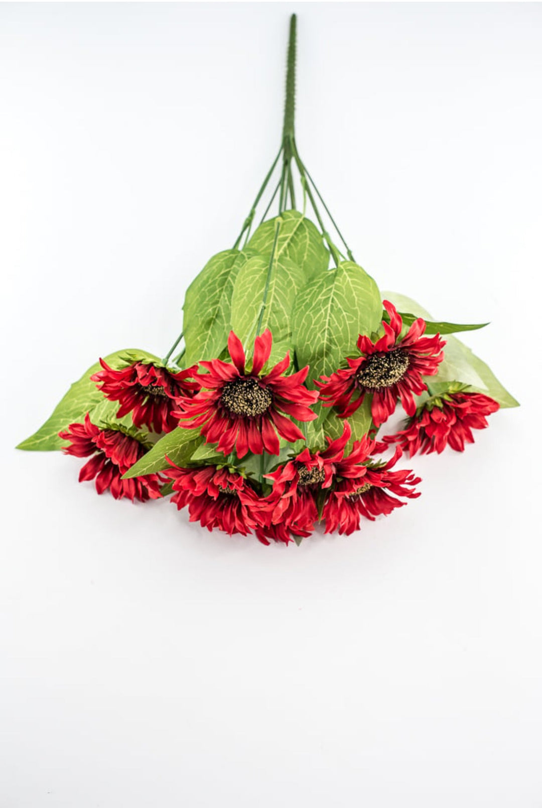 Artificial Sunflower flower bush - red - Greenery Marketartificial flowers12043